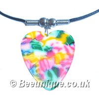 Plectrum Heart Confetti Necklace